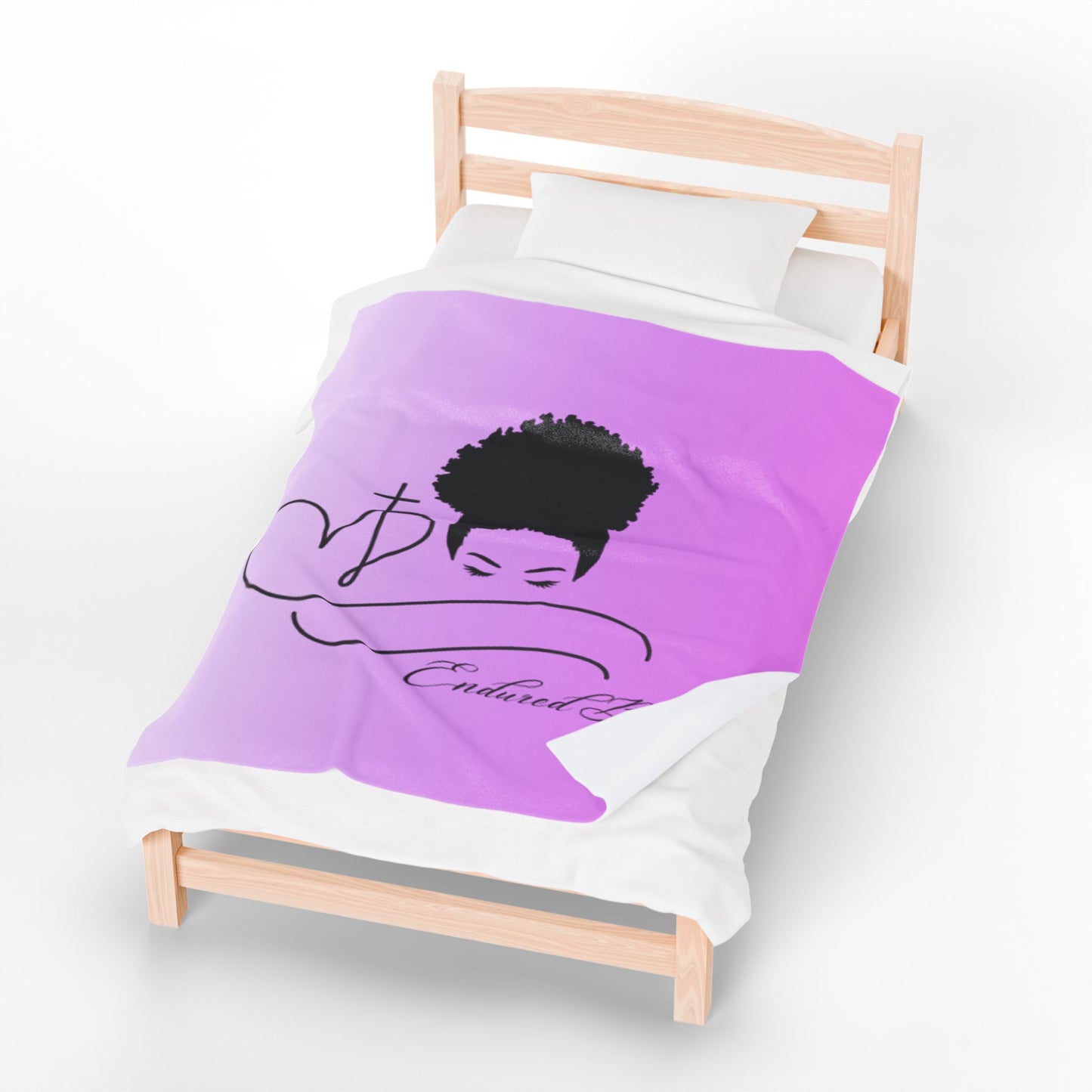 Covered In Grace- Velveteen Plush Blanket