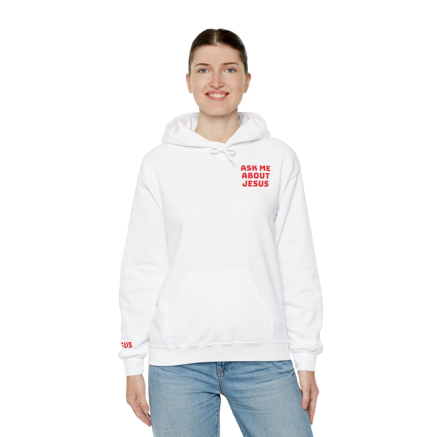 Ask About Jesus- Unisex Heavy Blend™ Hooded Sweatshirt