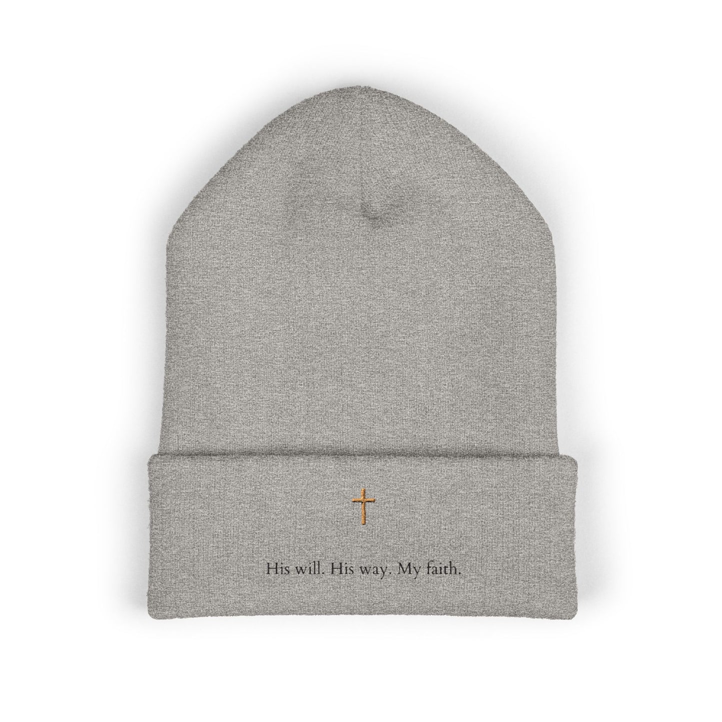 His Will- Classic Cuffed Beanie (Embroidery)