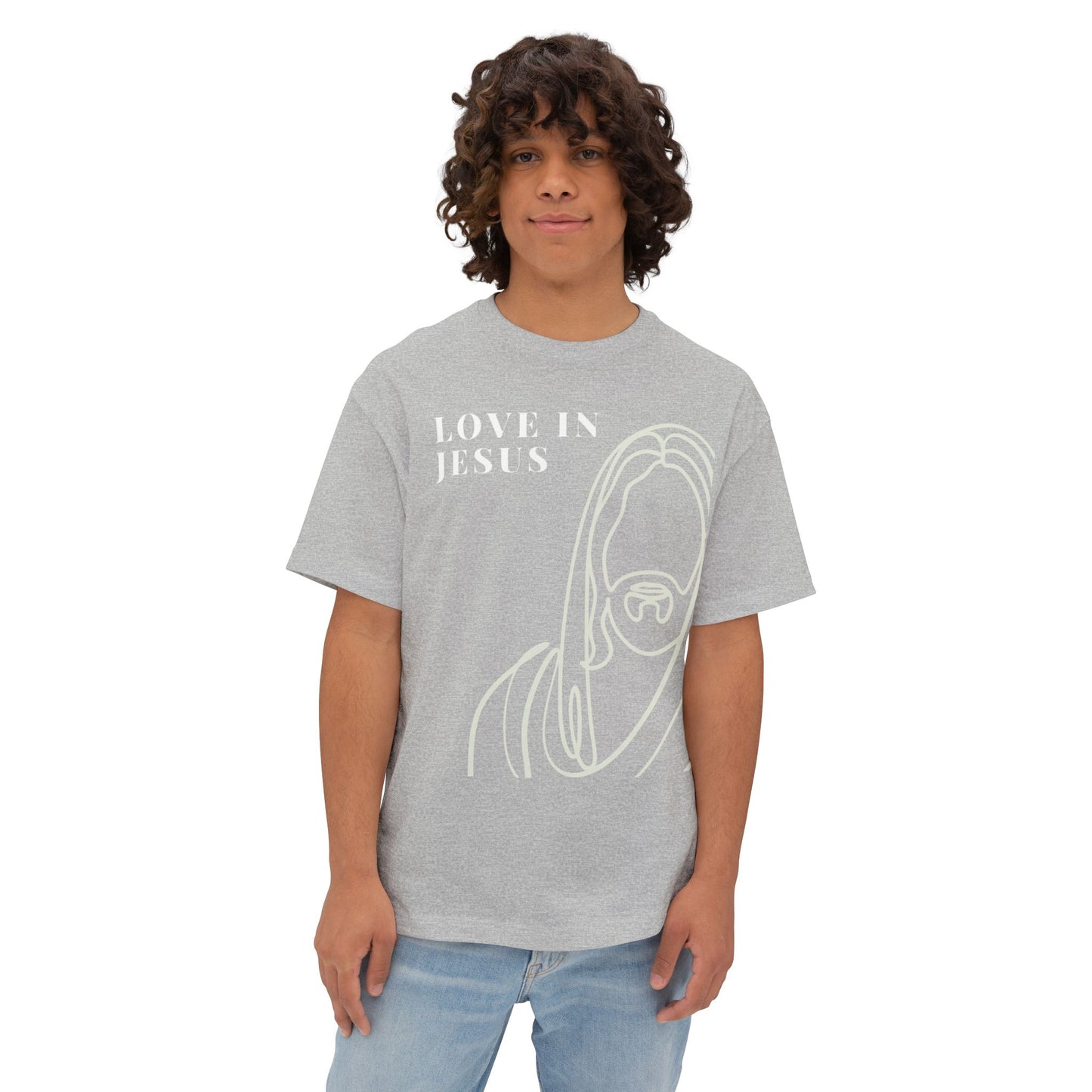 Love Is Jesus- Unisex Oversized Boxy Tee