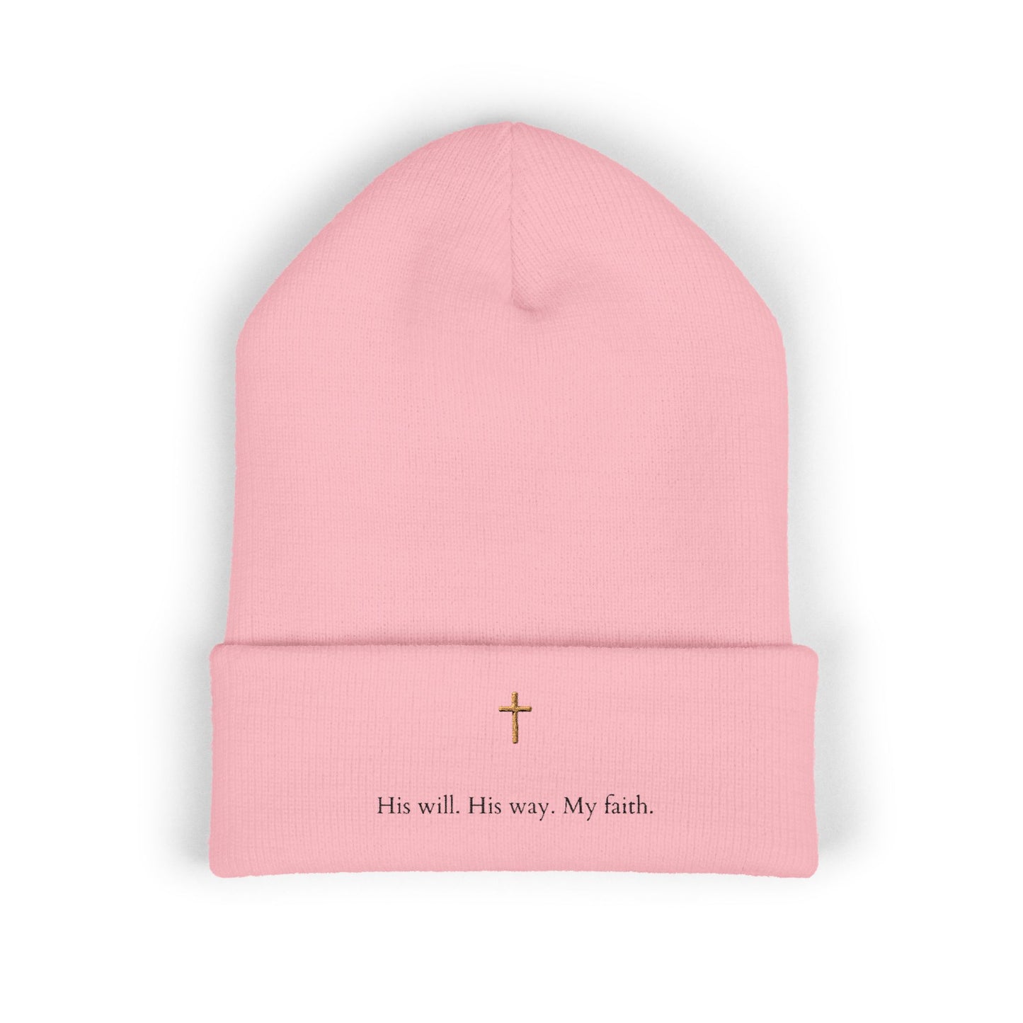 His Will- Classic Cuffed Beanie (Embroidery)