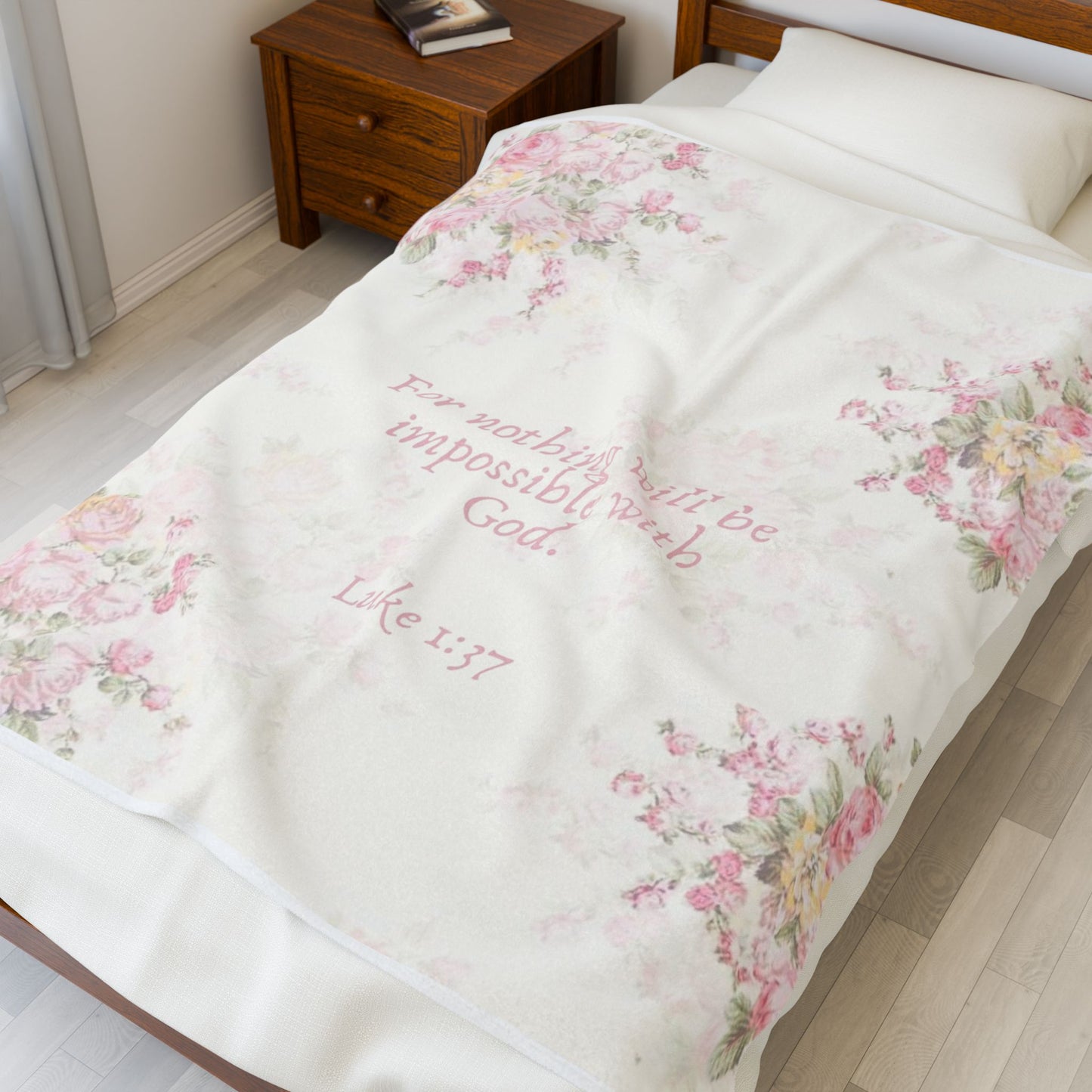 Luke 3:37- Velveteen Plush Blanket