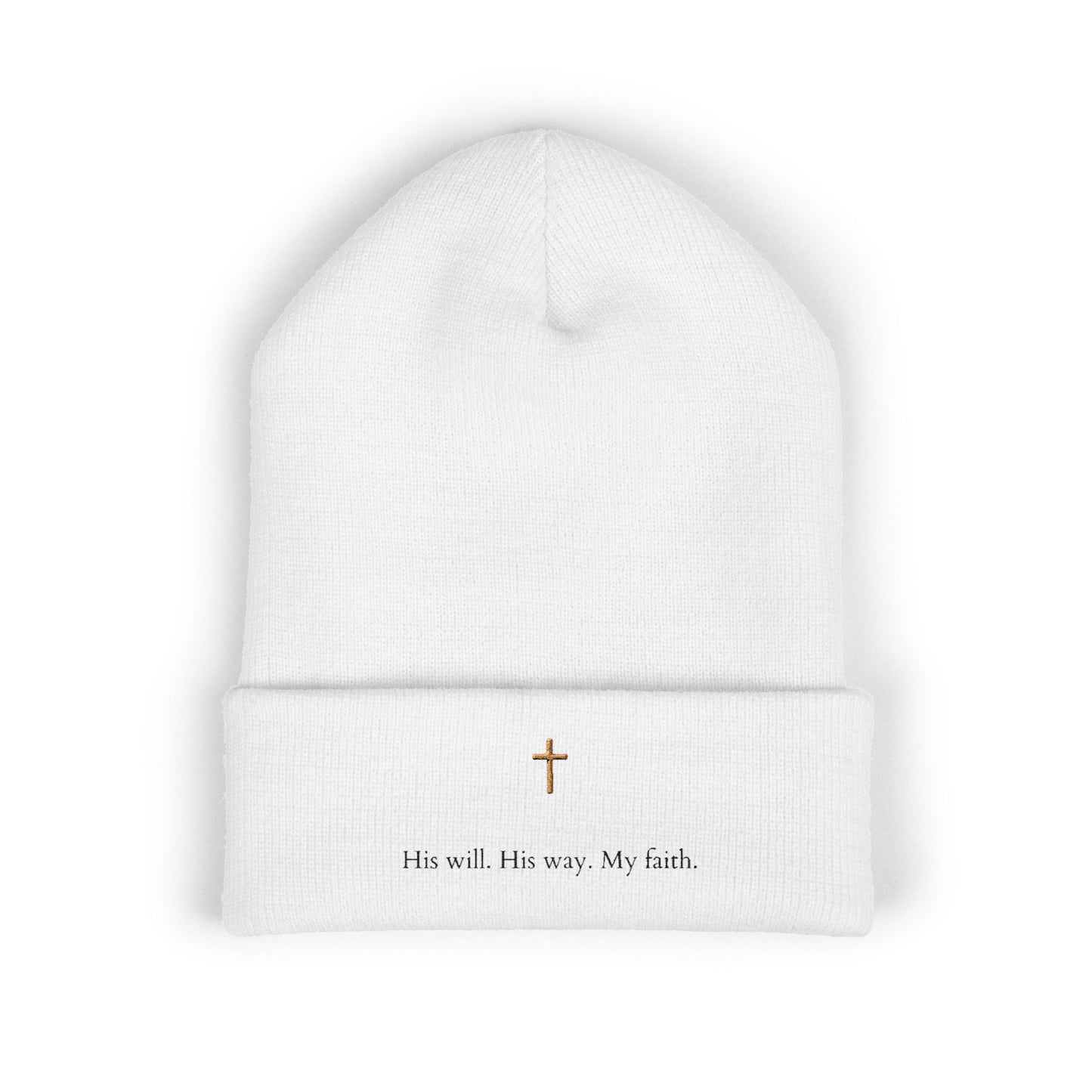 His Will- Classic Cuffed Beanie (Embroidery)