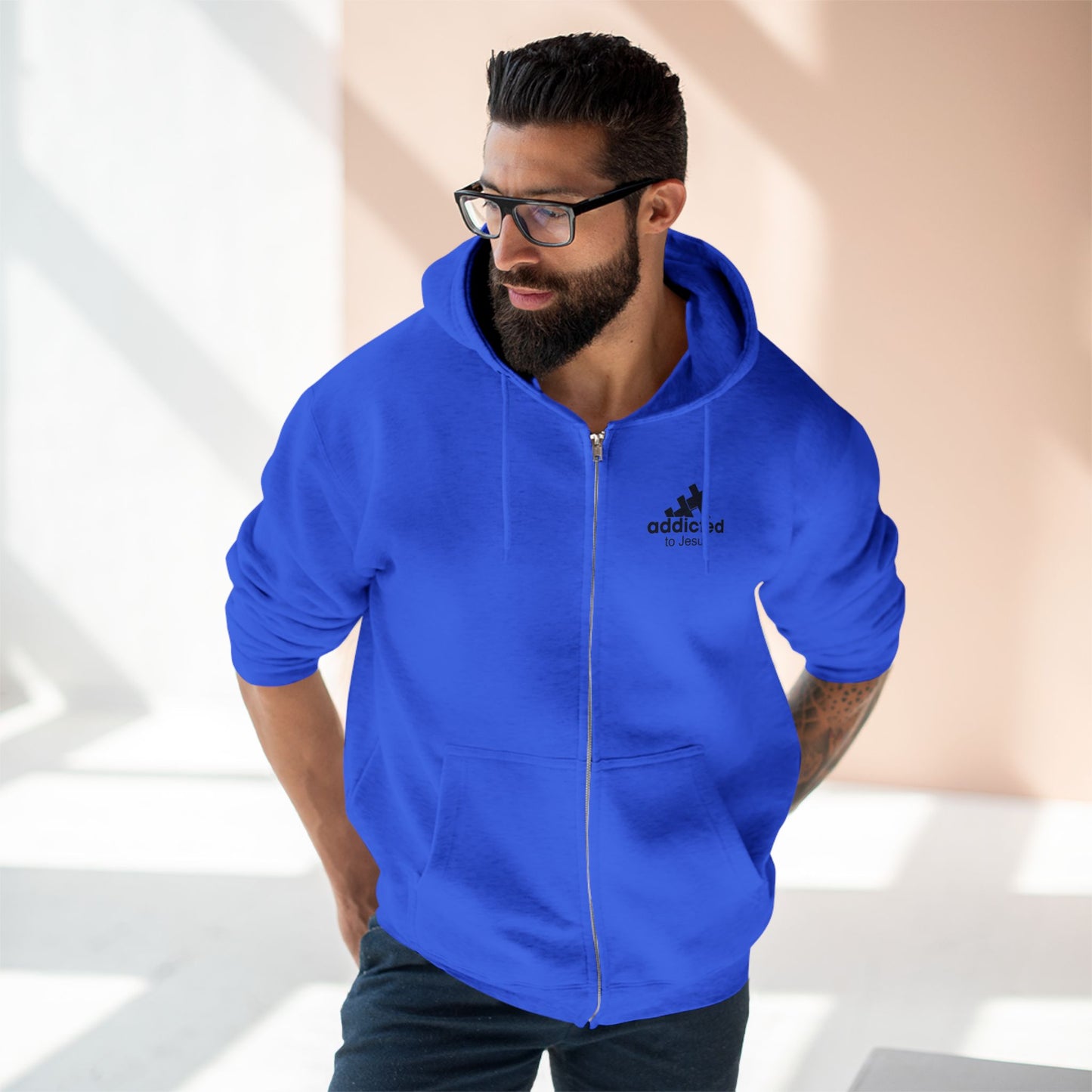 Addicted To Jesus -Unisex Zip Hoodie