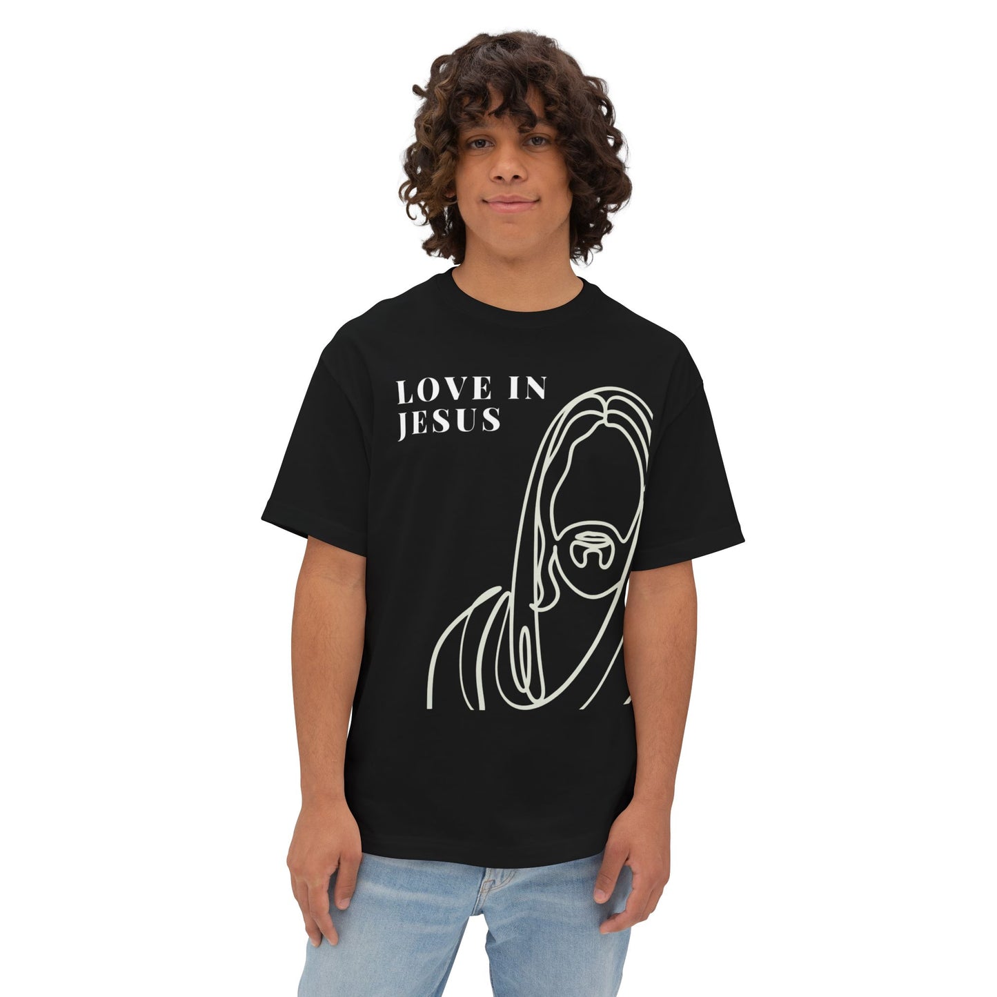Love Is Jesus- Unisex Oversized Boxy Tee