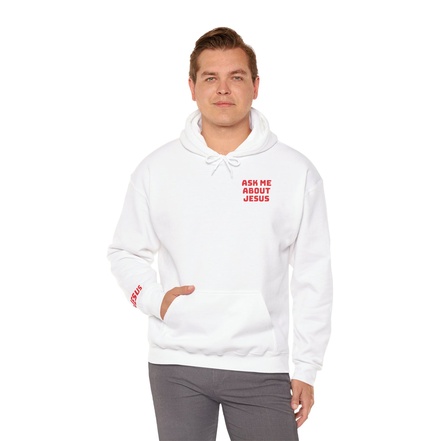 Ask About Jesus- Unisex Heavy Blend™ Hooded Sweatshirt