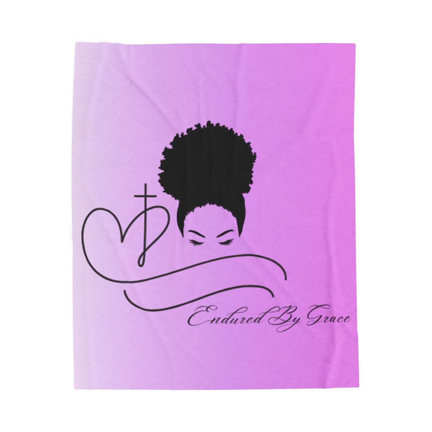 Covered In Grace- Velveteen Plush Blanket