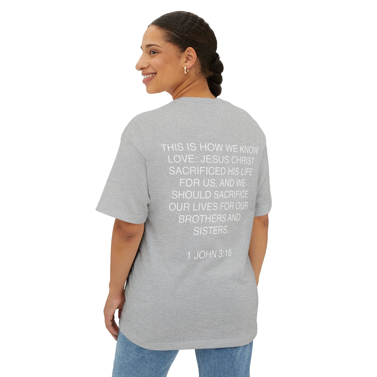 Love Is Jesus- Unisex Oversized Boxy Tee