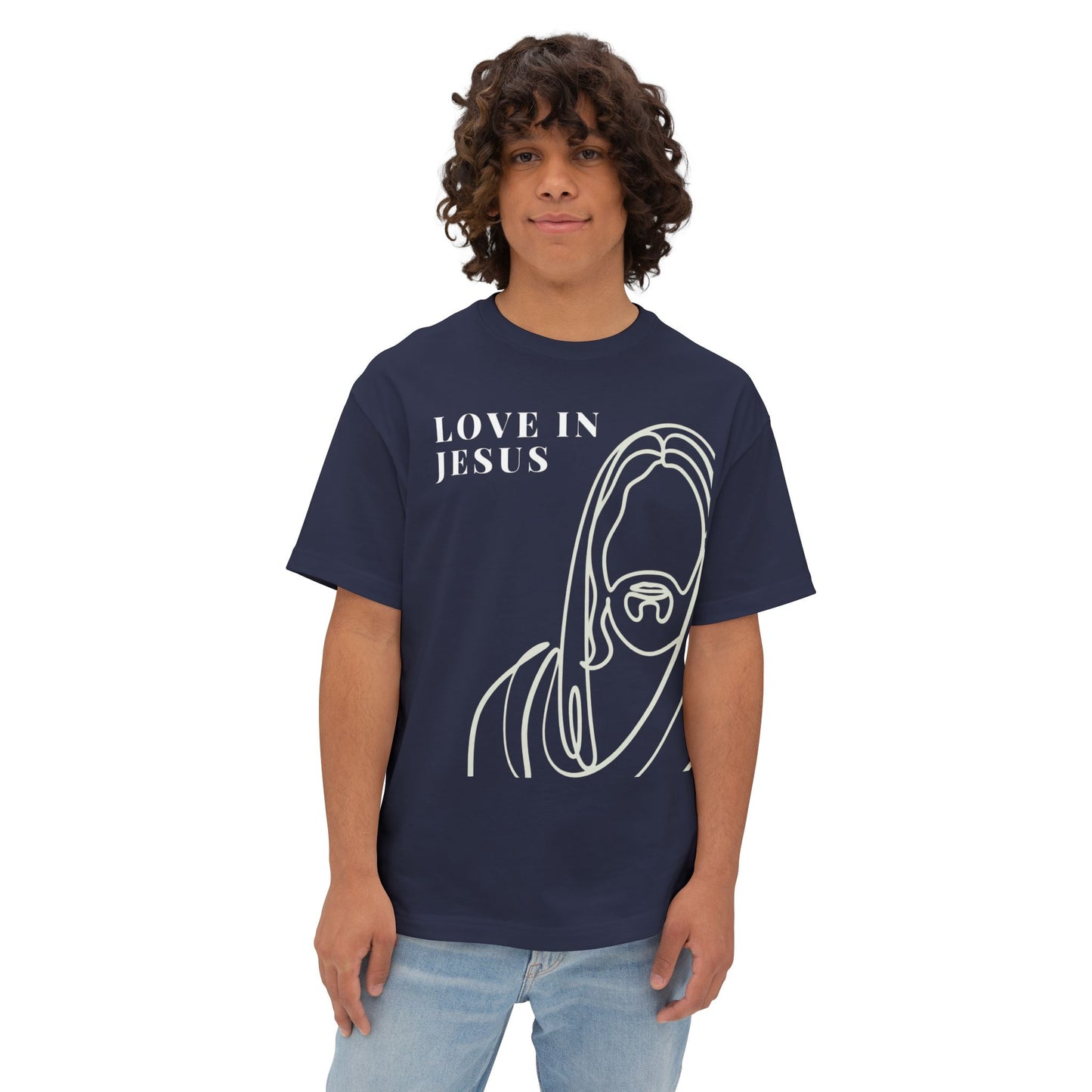 Love Is Jesus- Unisex Oversized Boxy Tee