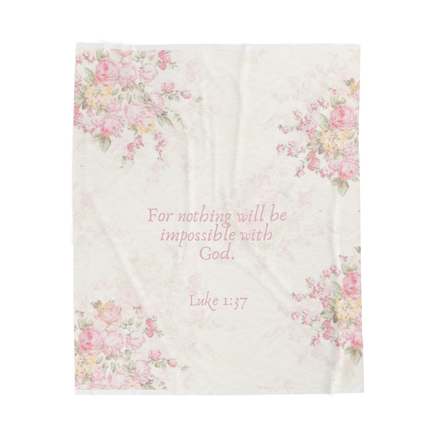 Luke 3:37- Velveteen Plush Blanket