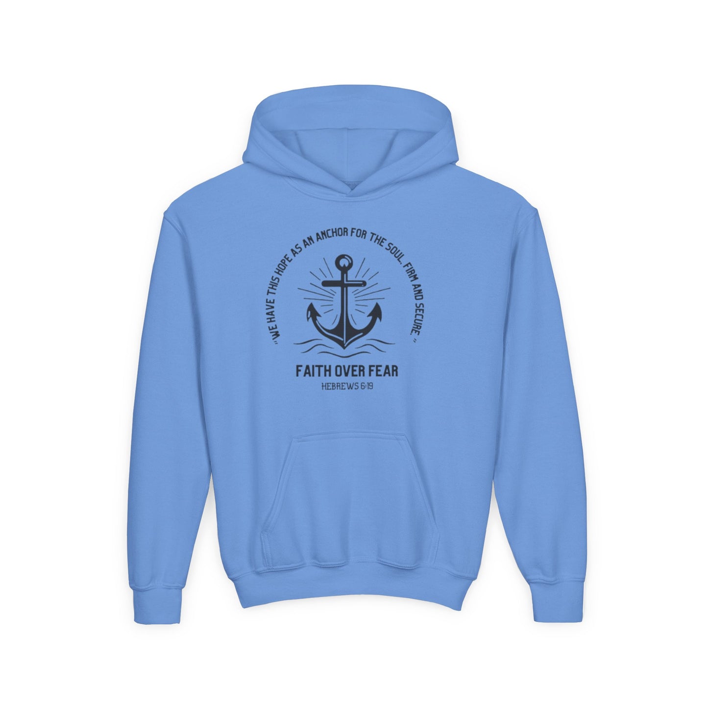 Faith Over Fear -Youth Heavy Blend Hooded Sweatshirt