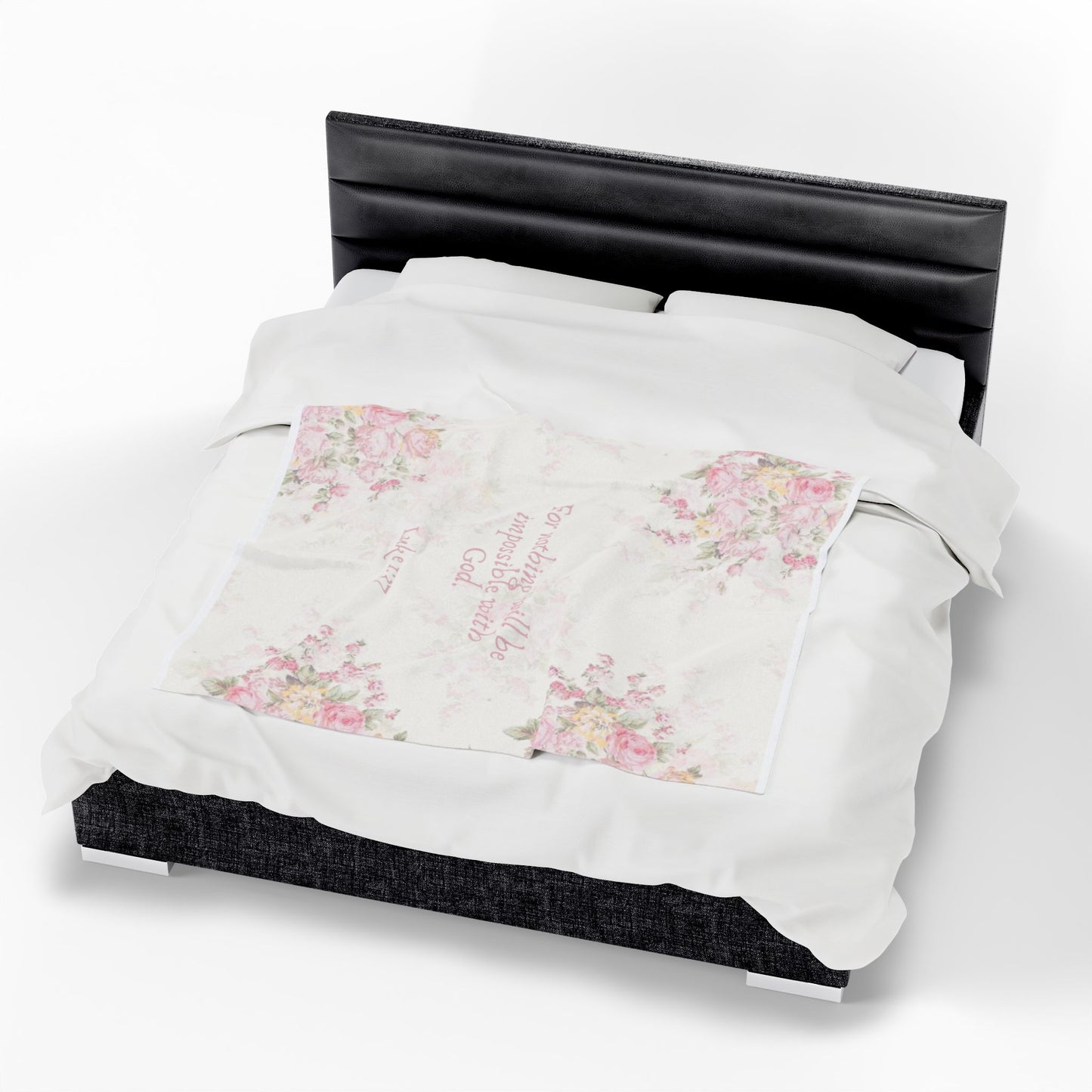 Luke 3:37- Velveteen Plush Blanket