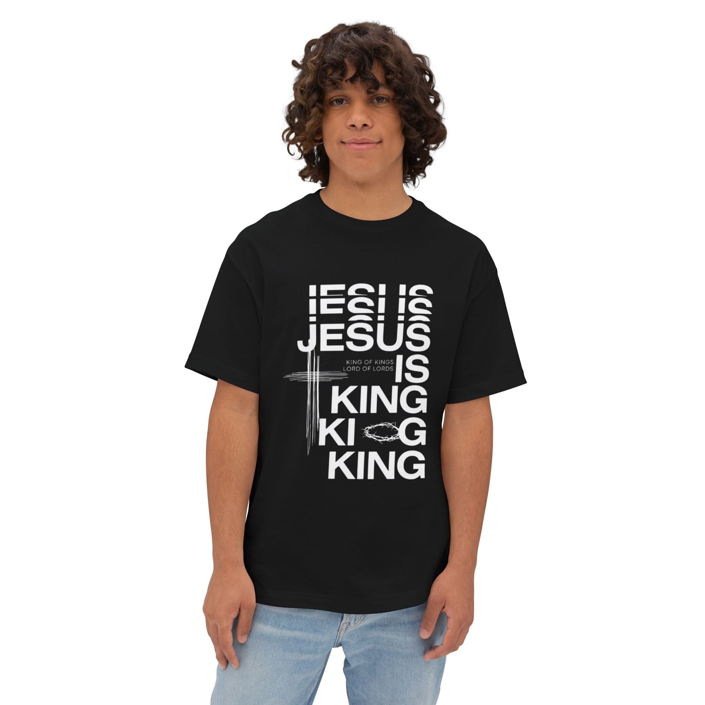 Jesus Is King -Unisex Oversized Boxy Tee