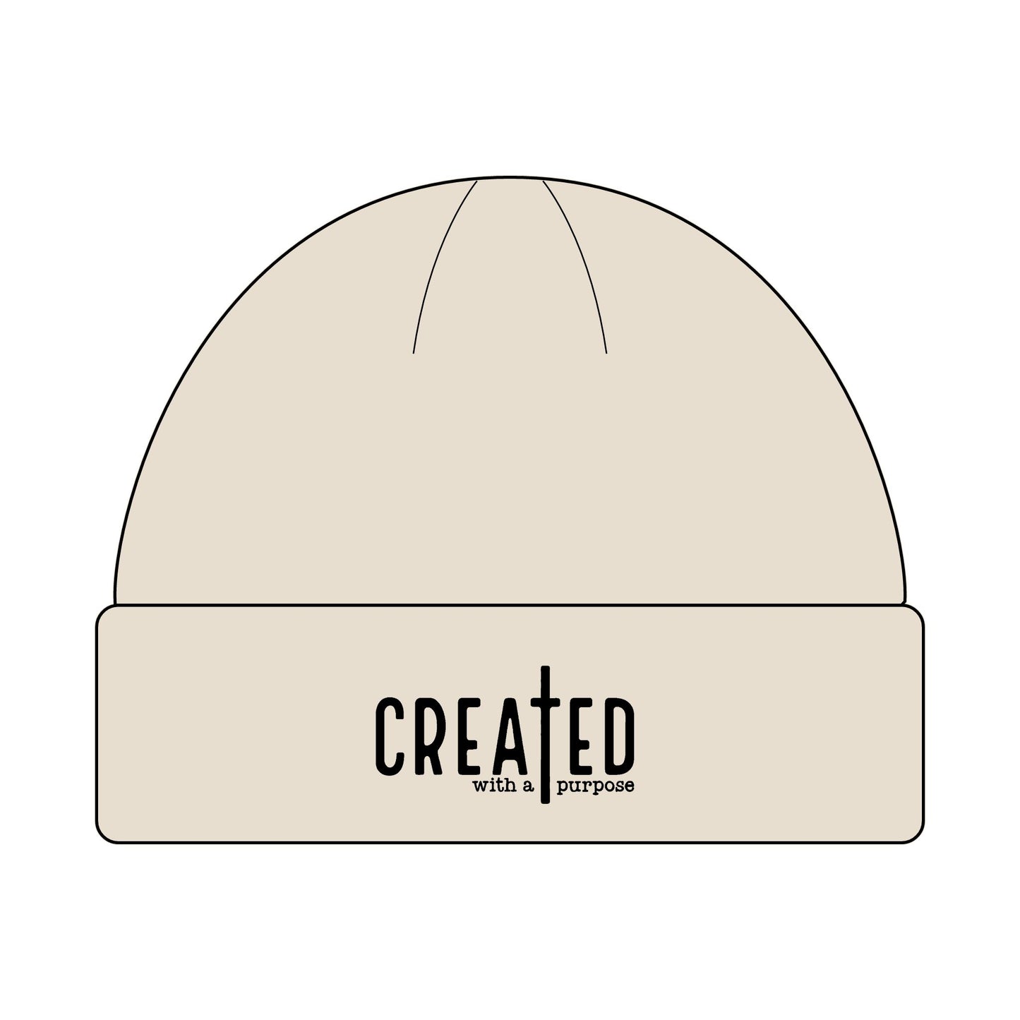 Created With A Purpose- Cuff Beanie