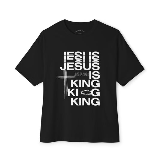 Jesus Is King -Unisex Oversized Boxy Tee